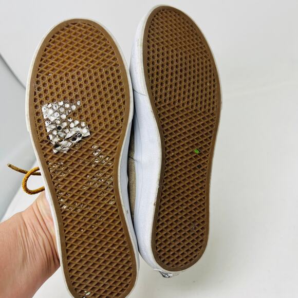 Vans Canvas Lace Up Deck Shoe Sneaker Comfort Tan Boat Casual - 6.5 - Picture 5 of 6